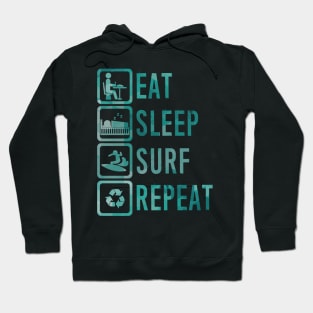 Eat Sleep Surf Repeat Hoodie